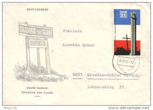 DDR / GDR - Umschlag Echt Gelaufen / Cover Used (o065)- - Lettres & Documents