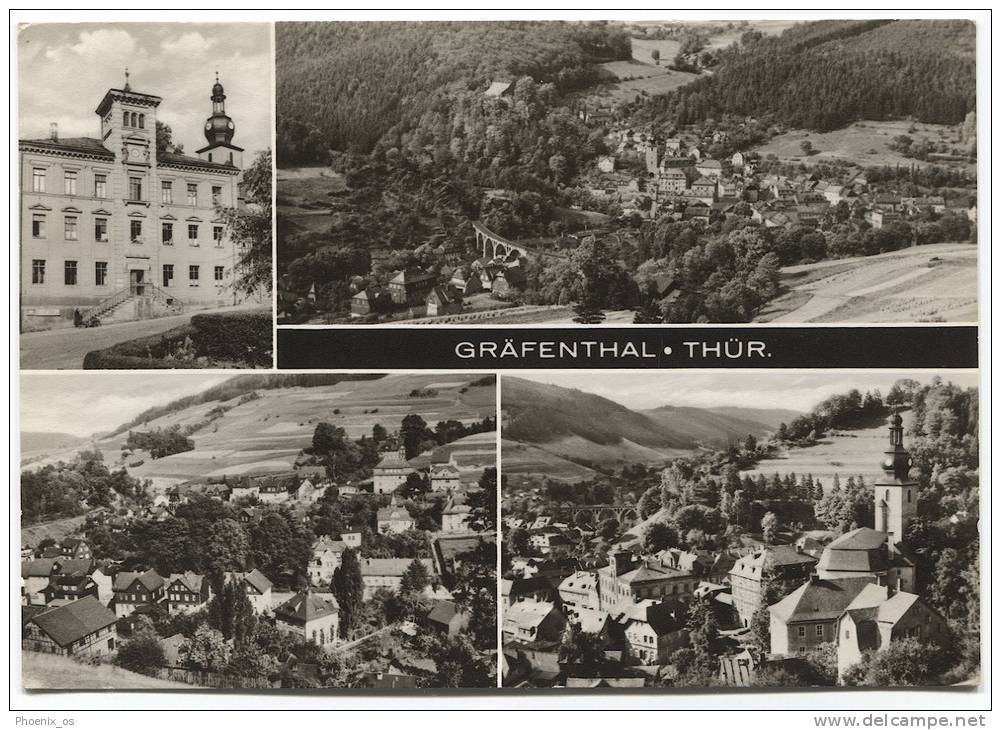 GERMANY - GRAFENTHAL, Mosaic Postcard - Sonneberg