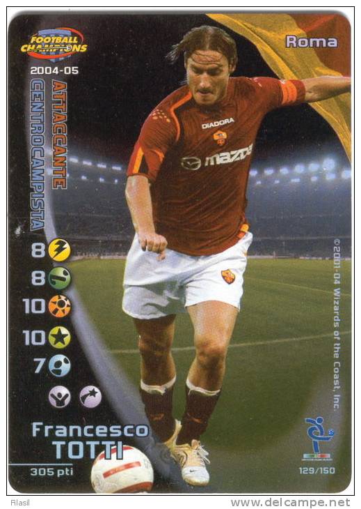 SI53D Carte Cards Football Champions Serie A 2004/2005 Nuova Carta FOIL Perfetta Roma Totti - Cartes à Jouer