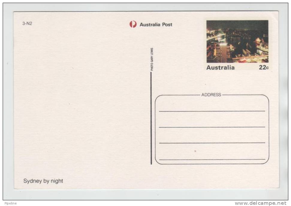 Australia Postal Stationery Postcard In Mint Condition Sydney By Night 3-N2 - Sydney