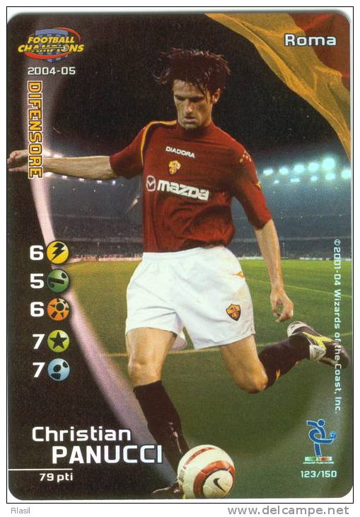 SI53D Carte Cards Football Champions Serie A 2004/2005 Nuova Carta FOIL Perfetta Roma Panucci - Playing Cards