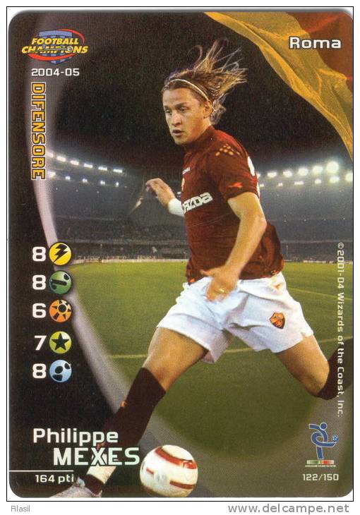SI53D Carte Cards Football Champions Serie A 2004/2005 Nuova Carta FOIL Perfetta Roma Mexes - Playing Cards