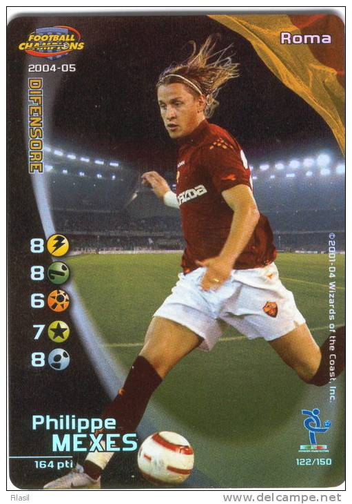 SI53D Carte Cards Football Champions Serie A 2004/2005 Nuova Carta FOIL Perfetta Roma Mexes - Cartes à Jouer