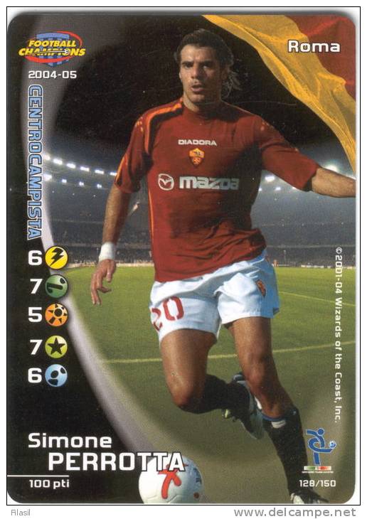 SI53D Carte Cards Football Champions Serie A 2004/2005 Nuova Carta FOIL Perfetta Roma Perrotta - Carte Da Gioco