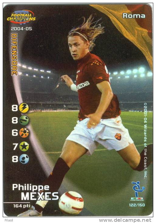 SI53D Carte Cards Football Champions Serie A 2004/2005 Nuova Carta FOIL Perfetta Roma Mexes - Carte Da Gioco