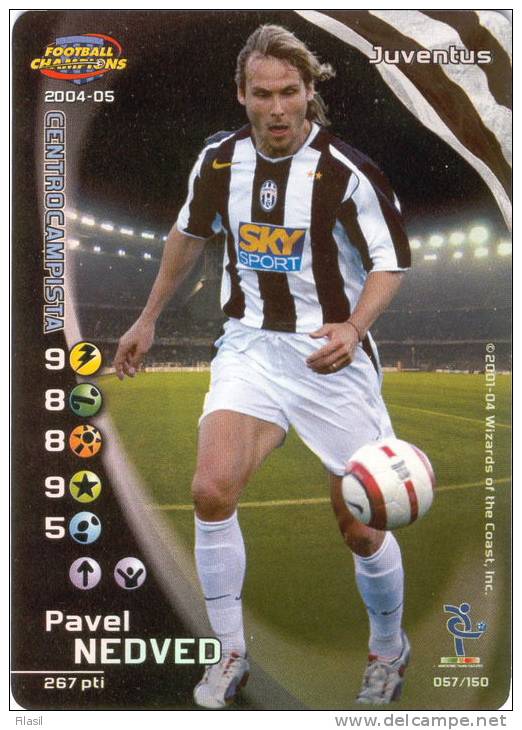 SI53D Carte Cards Football Champions Serie A 2004/2005 Nuova Carta FOIL Perfetta Juventus Nedved - Playing Cards