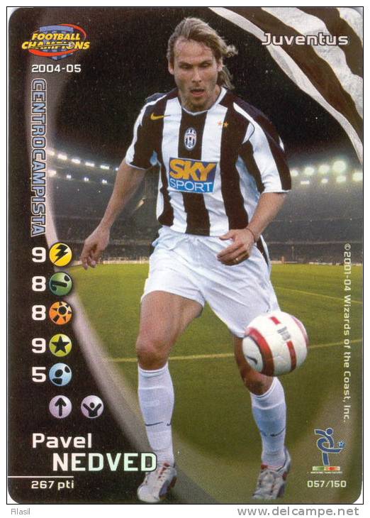 SI53D Carte Cards Football Champions Serie A 2004/2005 Nuova Carta FOIL Perfetta Juventus Nedved - Carte Da Gioco