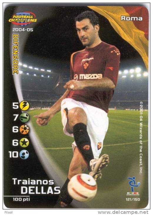 SI53D Carte Cards Football Champions Serie A 2004/2005 Nuova Carta FOIL Perfetta Roma Dellas - Playing Cards