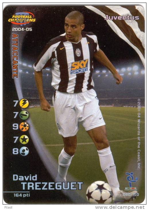 SI53D Carte Cards Football Champions Serie A 2004/2005 Nuova Carta FOIL Perfetta Juventus Trezeguet - Playing Cards