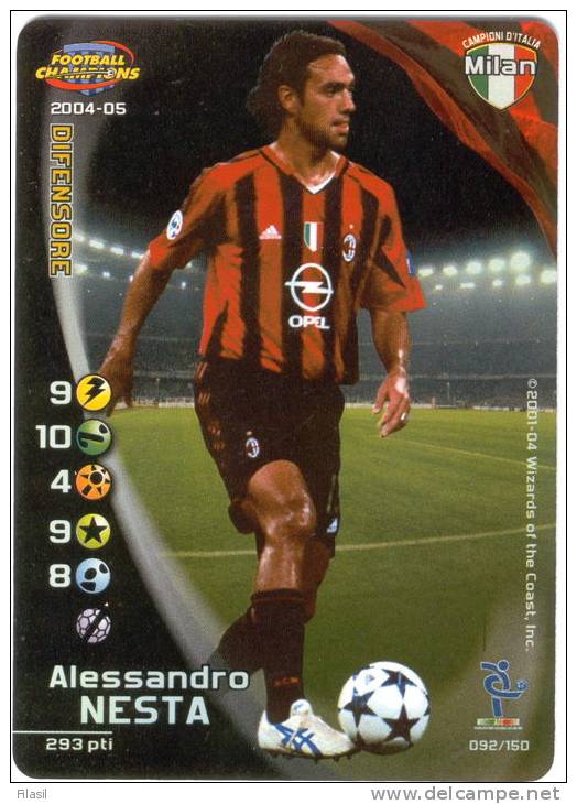 SI53D Carte Cards Football Champions Serie A 2004/2005 Nuova Carta FOIL Perfetta Milan Nesta - Playing Cards