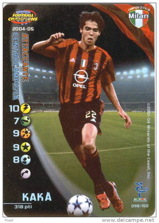 SI53D Carte Cards Football Champions Serie A 2004/2005 Nuova Carta FOIL Perfetta Milan Kaka - Playing Cards