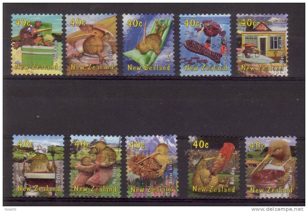 Nieuw Zeeland 2000 Mi Nr 1826-1835 Kiwiana Compleet - Used Stamps
