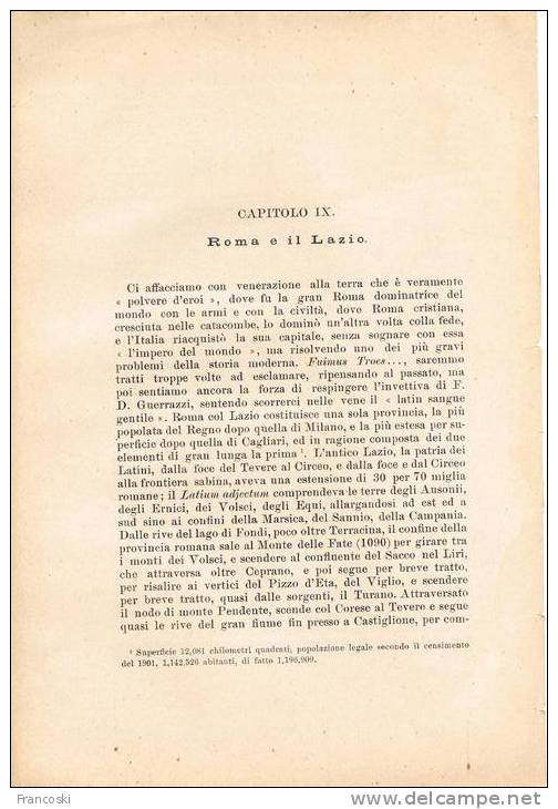 Eliseo Reclus-Geografia Universale-Italia-Roma Ed Il Lazio-1904- - Libri Antichi