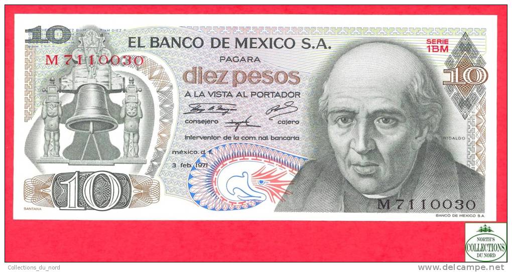 Mexico 10 Pesos 1971 - UNC- Banknote / Mexique / Billet - Papier Monnaie - Mexique