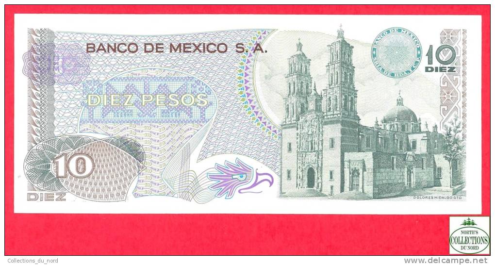 Mexico 10 Pesos 1971 - UNC- Banknote / Mexique / Billet - Papier Monnaie - México