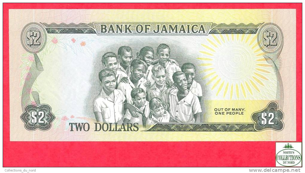 Jamaica 2 Dollars  Sign #4 - EF/AU - Banknote / Jamaique / Billet - Papier Monnaie - Jamaica