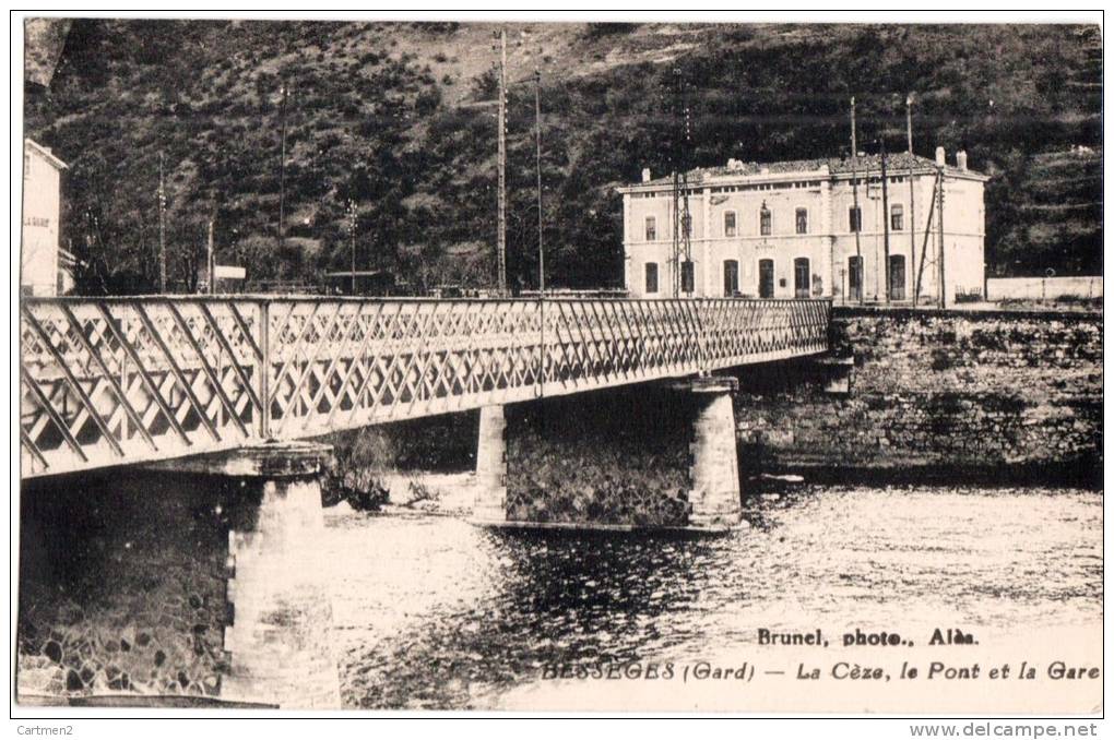 BESSEGES LA CEZE PONT ET LA GARE 30 - Bessèges