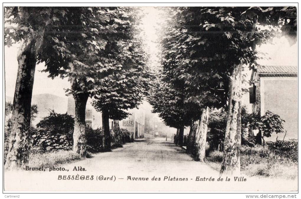 BESSEGES AVENUE DES PLATANES ENTREE DE LA VILLE 30 - Bessèges