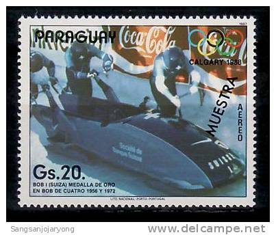 Specimen, Paraguay ScC681 Calgary Winter Olympics. - Winter 1988: Calgary