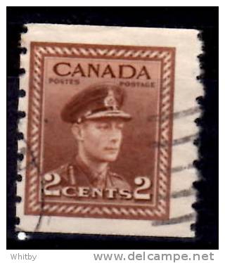 Canada 1942 2 Cent  Cent  King George VI War Coil Issue #264 - Used Stamps