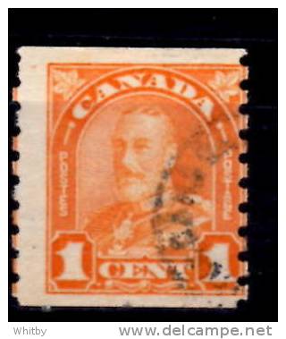 Canada 1930 1 Cent  King George V Arch Coil Issue #178 - Used Stamps