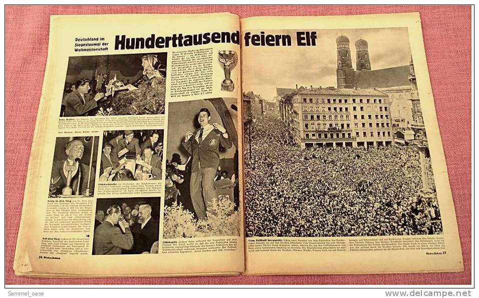 Münchner Illustrierte Zeitschrift 17. 7. 1954  -  Fussball WM : Hunderttausend Feiern Elf - Otros & Sin Clasificación