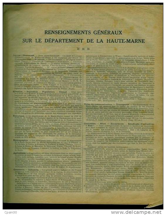 ANNUAIRE - 52 - Département Haute-Marne - Année 1931 - édition Didot-Bottin 44 Pages - Annuaires Téléphoniques