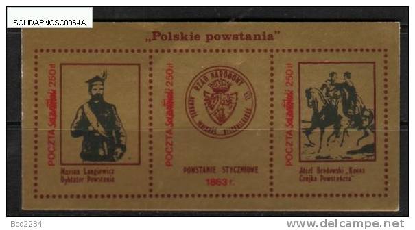 POLAND SOLIDARNOSC POLISH UPRISINGS JANUARY UPRISING 1863 GOLD MS Lithuania Belarus Latvia Ukraine Russia Horses Soldier - Other & Unclassified