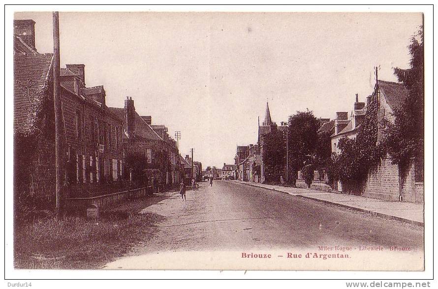 BRIOUZE ( Orne )  Rue D'Argentan  ( Cpa En Bon état...) - Briouze