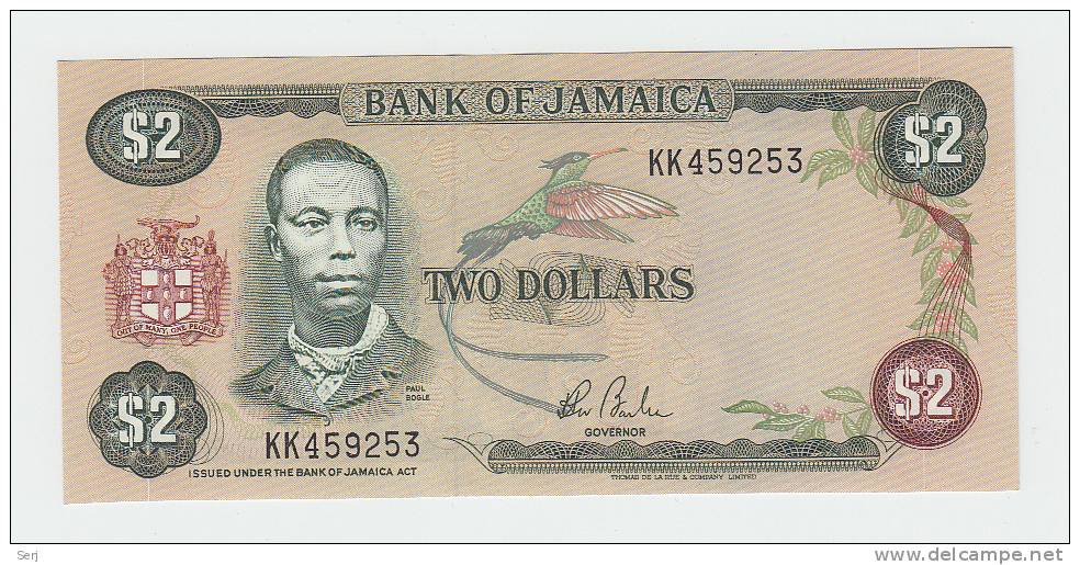 Jamaica 2 Dollars 1982 -1986 UNC NEUF P 65b  65 B Signature 7 - Jamaica