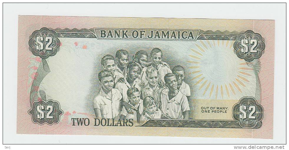 Jamaica 2 Dollars 1982 -1986 UNC NEUF P 65b  65 B Signature 7 - Jamaique