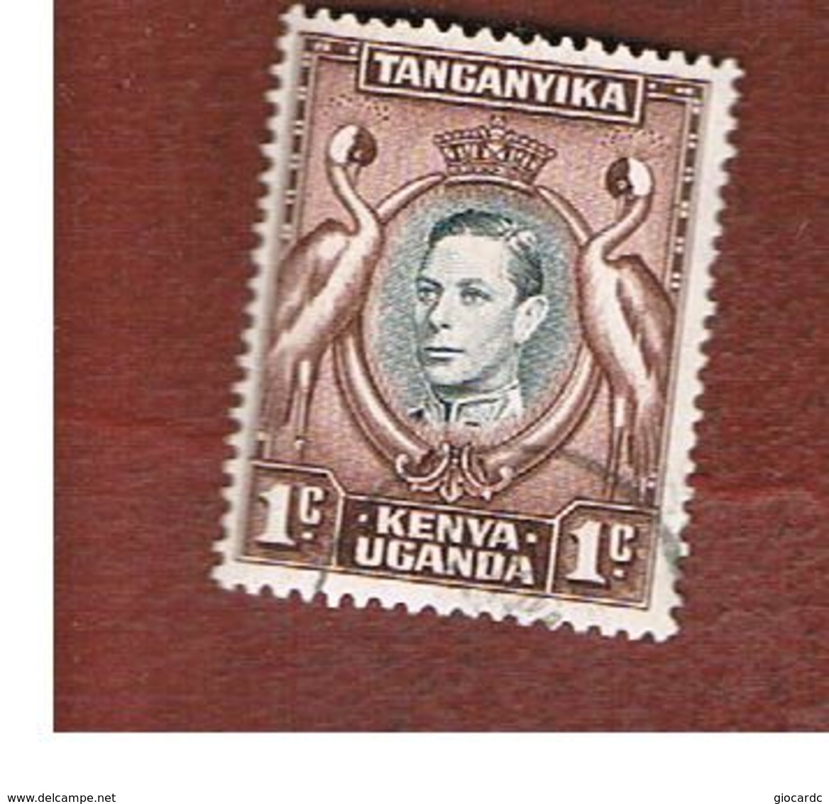 KENYA, UGANDA & TANGANYIKA  - SG 131 -  1938 BIRDS: CROWNED CRANES 1   -USED° - Kenya, Ouganda & Tanganyika