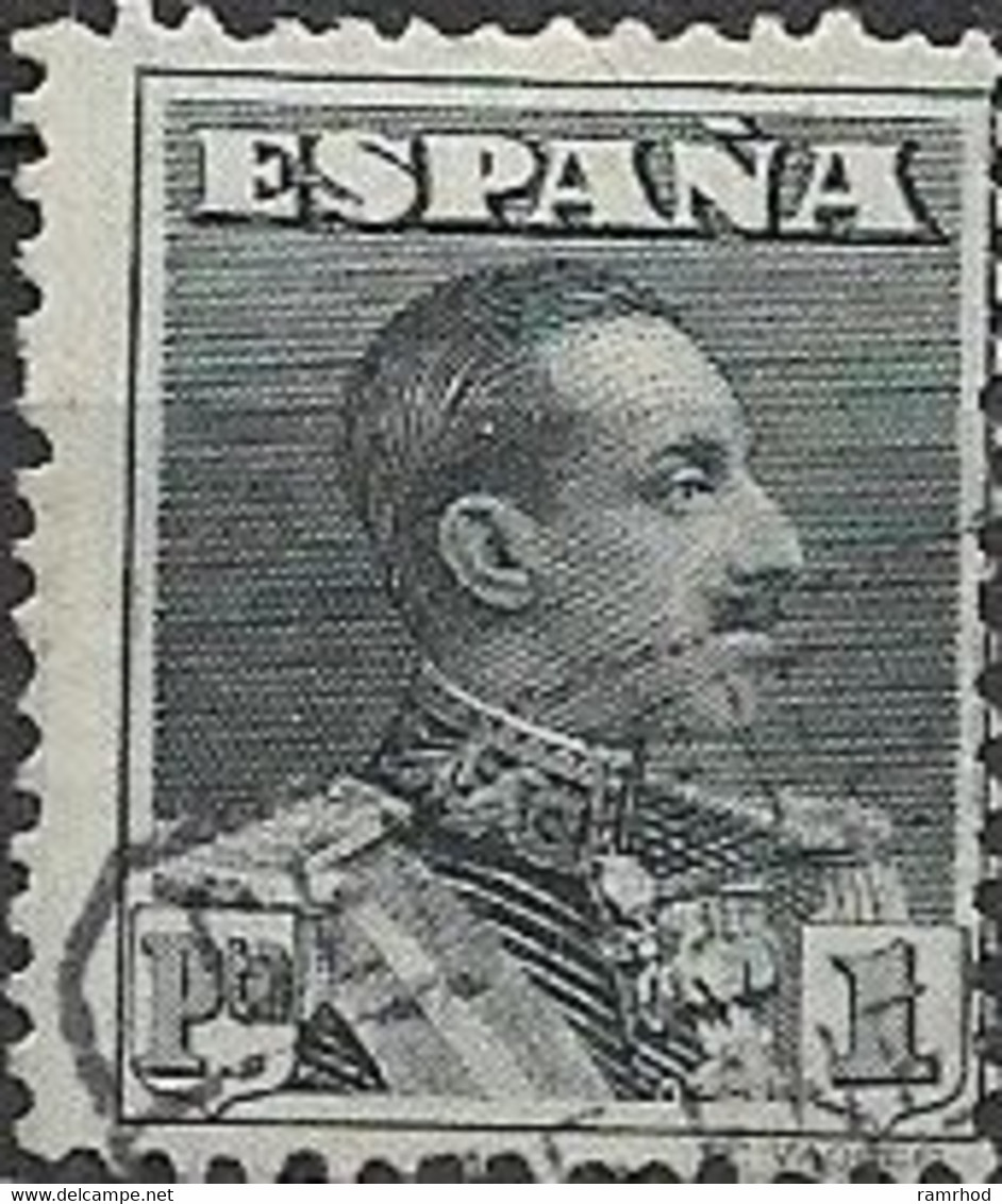 SPAIN 1922 Alphonso XII - 1p Grey FU - Usados