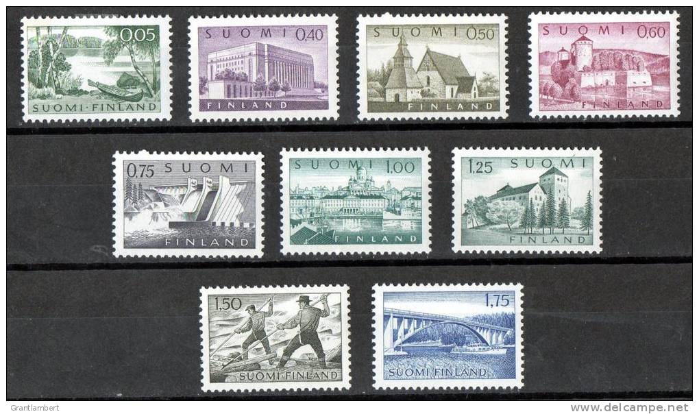Finland 1963 Views 9 Values MH - Unused Stamps