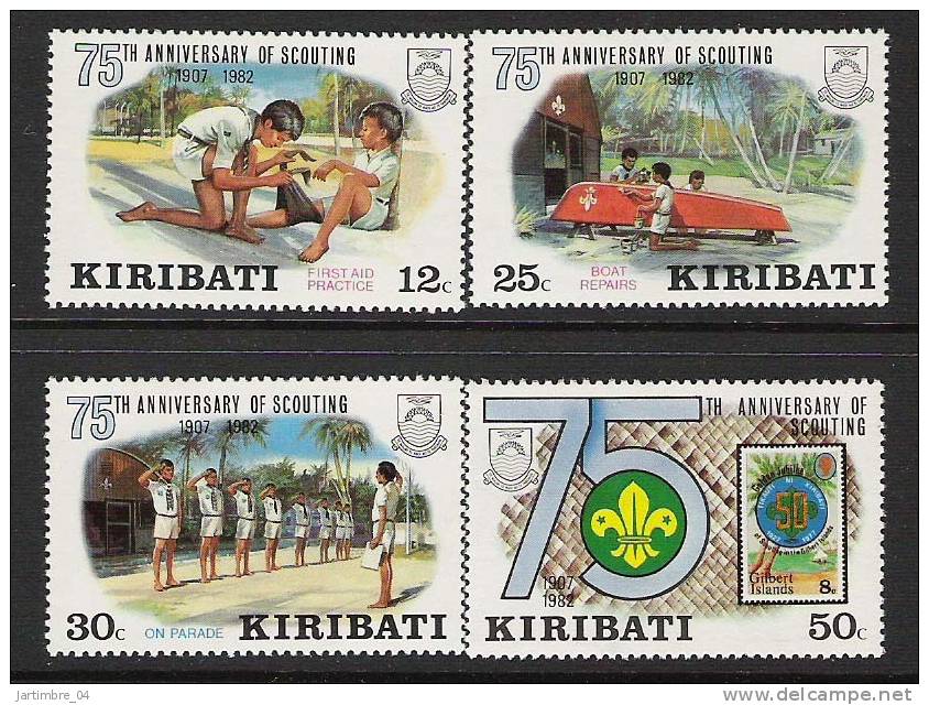 1982 KIRIBATI  88-91 ** Scoutisme - Kiribati (1979-...)