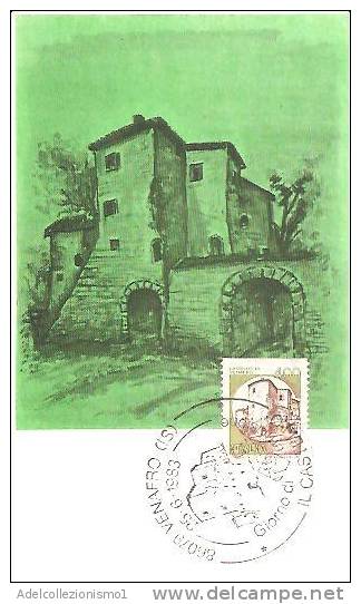 58103)cartolina Illustratoria  - Castello Di Venafro Con Un Valore + Annullo - Isernia