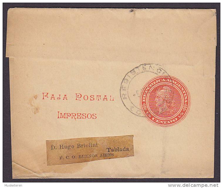 Argentina Postal Stationery Ganzsache Entier Wrapper Bande Journal 1906? To BUENOS AIRES (2 Scans) - Postal Stationery