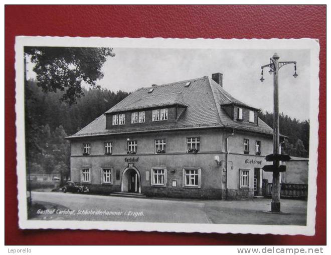 AK SCHÖNHEIDE SCHÖNHEIDEHAMMER Gasthof Cas.1940  //  D*3889 - Schoenheide