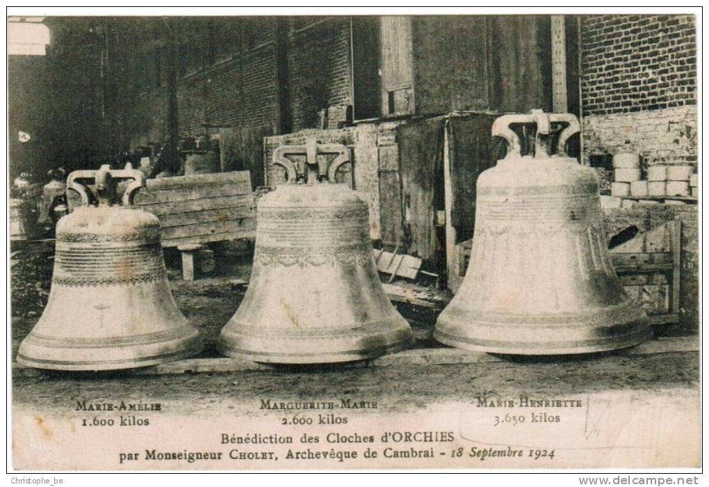 CPA  ORCHIES  BENEDICTION DES CLOCHES PAR Mgr CHOLET LE 18 SEPTEMBRE 1924  (pk5082) - Orchies