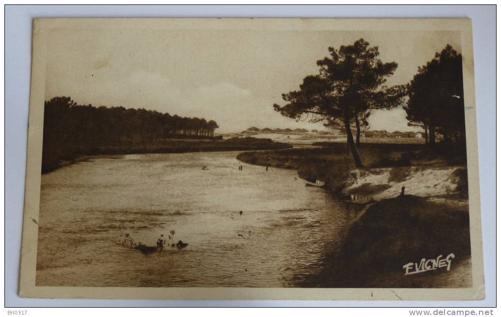 VIEUX BOUCAU LES BAINS - CPA 40 - VILLAS DE LA PLAGE VUES DU COURANT. - Vieux Boucau