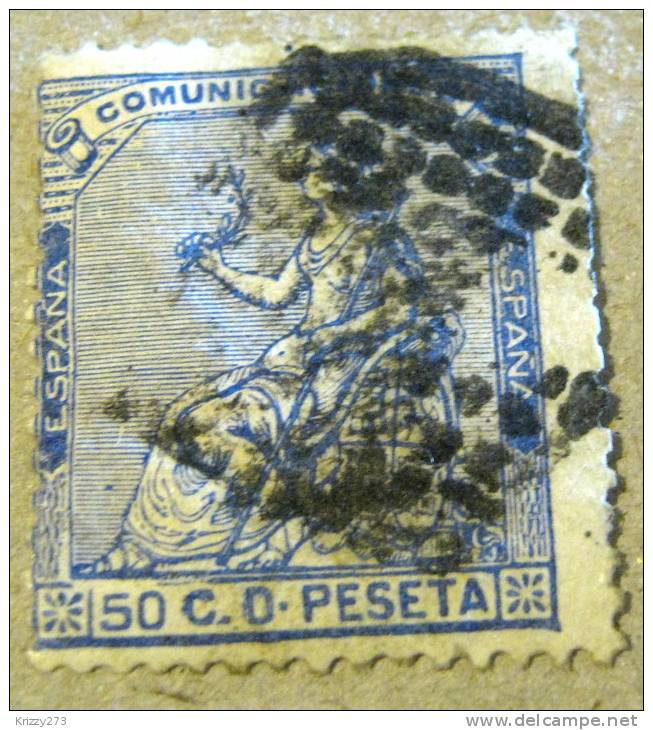 Spain 1873 Peace 50c - Used - Usados