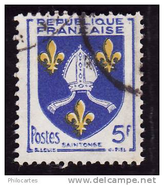 FRANCE 1955  -  Y&T  1005 - Armoiries: Saintonge  -   Oblitéré - 1941-66 Armoiries Et Blasons