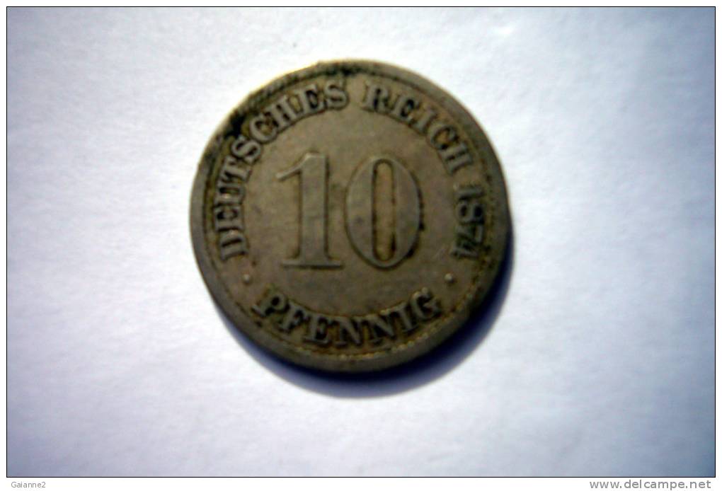 10 Pfennig1874 Argent - 10 Pfennig