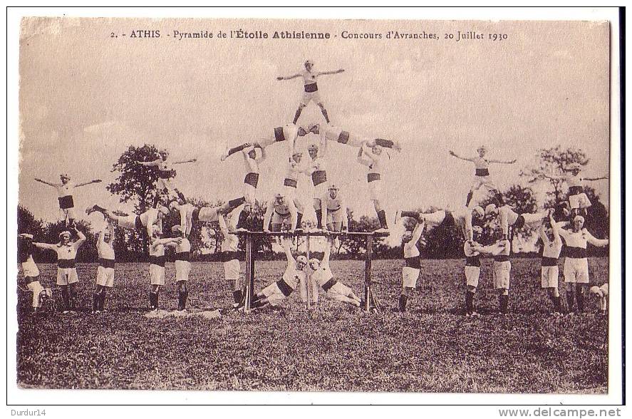 ATHIS-DE-L'ORNE (Orne ) Pyramide De L'Étoile Athisienne - Concours D'Avranches Juillet 1930 - Athis De L'Orne