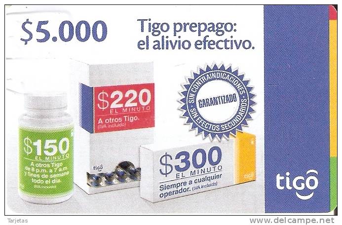 TARJETA DE COLOMBIA DE TIGO DE $5000 - ALIVIO EFECTIVO - Colombia