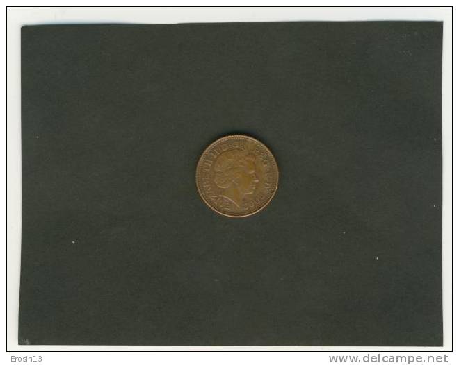 MONNAIE - ANGLETERRE - 1 Penny 2002 - Élisabeth II Bronze - 1 Penny & 1 New Penny