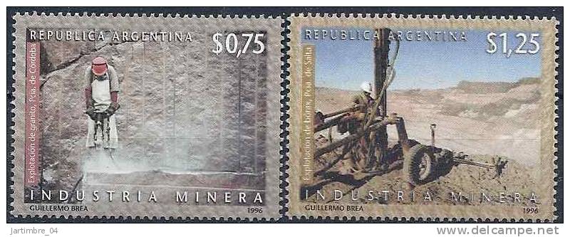 1997 ARGENTINE 1954-55** Minerai, Granit, Borax - Unused Stamps