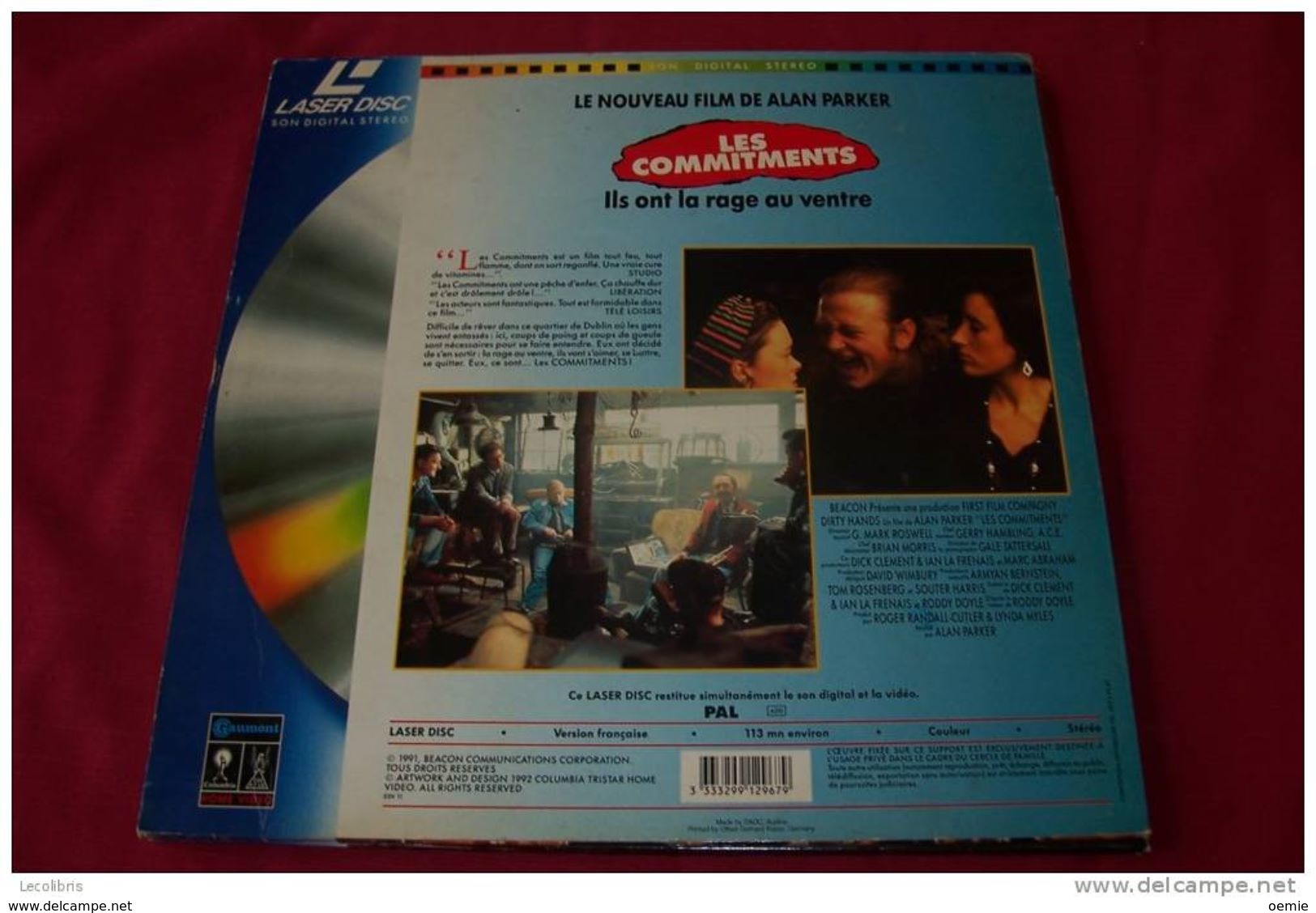 LASERDISC  CDV   °°° LES COMMITMENTS DE ALAN PARKER - Autres Formats