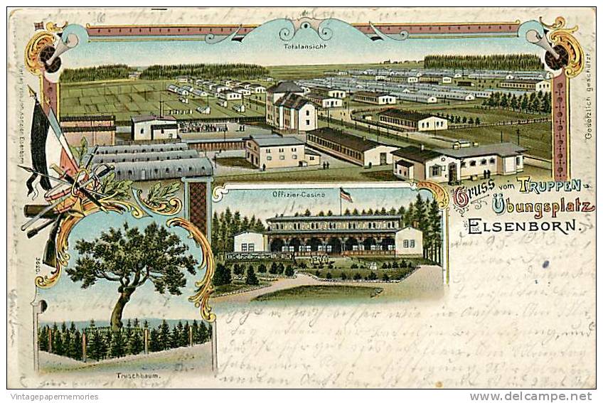 180582-Belgium, Elsenborn, Gruss Vom Truppen Ubungsplatz, Multi View Scenes, 1903 PM, Litho, Joh. Kanzler No 3620 - Elsenborn (camp)
