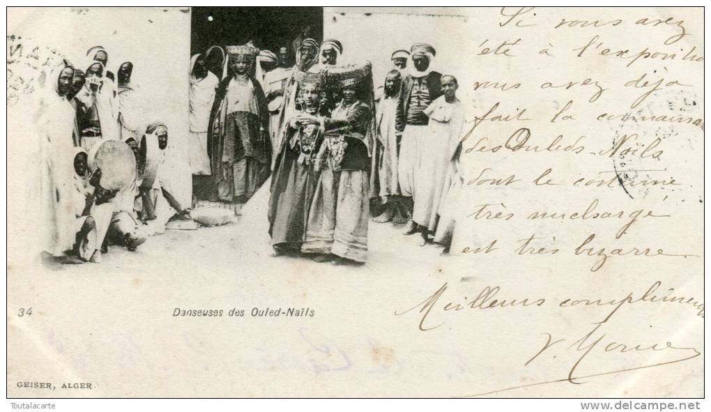 CPA ALGERIE DANSEUSES DE OULED NAILS 1901 - Femmes